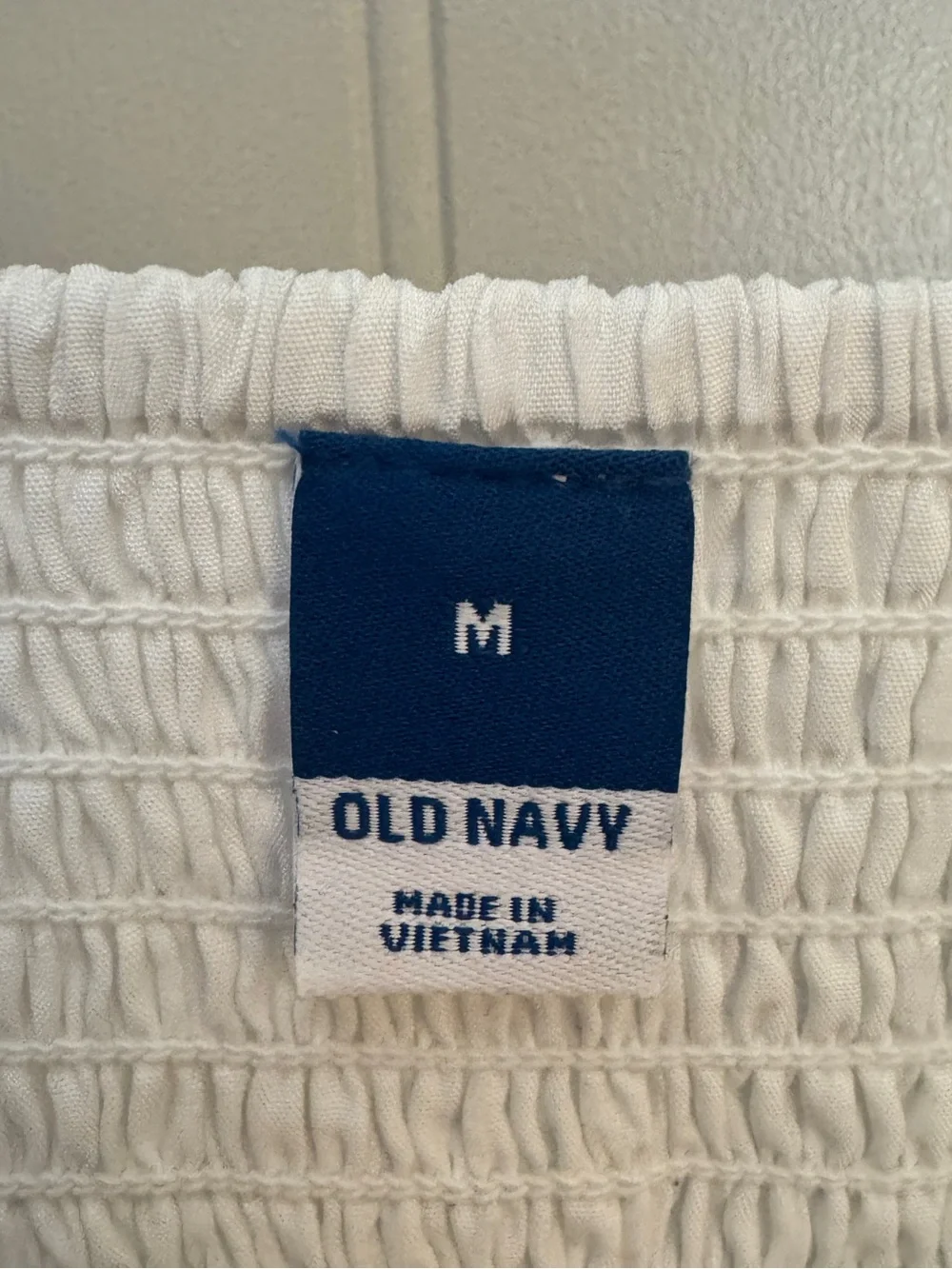 Old Navy White Puff-Sleeve Eyelet Blouse